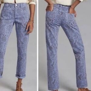 Anthropologie Pilcro Tapestry Print The Slim Boyfriend Jeans‎ Size 26